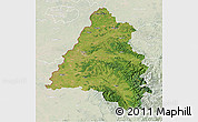 Satellite 3D Map of Bihor, lighten