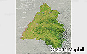 Satellite 3D Map of Bihor, lighten, semi-desaturated