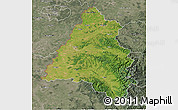 Satellite 3D Map of Bihor, semi-desaturated