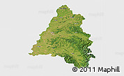 Satellite 3D Map of Bihor, single color outside