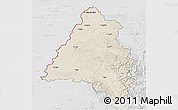 Shaded Relief 3D Map of Bihor, lighten, desaturated