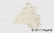 Shaded Relief 3D Map of Bihor, single color outside