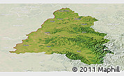 Satellite Panoramic Map of Bihor, lighten