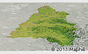 Satellite Panoramic Map of Bihor, lighten, semi-desaturated