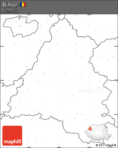 Blank Simple Map of Bihor, no labels