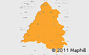 Political Simple Map of Bihor, single color outside, borders and labels