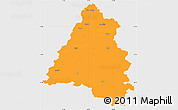 Political Simple Map of Bihor, single color outside