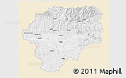 Classic Style 3D Map of Bistrita-Nasaud, single color outside