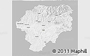 Gray 3D Map of Bistrita-Nasaud, single color outside