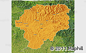 Political 3D Map of Bistrita-Nasaud, satellite outside