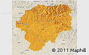 Political 3D Map of Bistrita-Nasaud, shaded relief outside