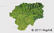 Satellite 3D Map of Bistrita-Nasaud, cropped outside