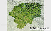 Satellite 3D Map of Bistrita-Nasaud, lighten