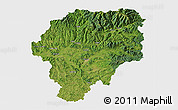Satellite 3D Map of Bistrita-Nasaud, single color outside