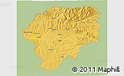 Savanna Style 3D Map of Bistrita-Nasaud, single color outside