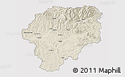 Shaded Relief 3D Map of Bistrita-Nasaud, cropped outside