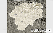 Shaded Relief 3D Map of Bistrita-Nasaud, darken