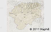 Shaded Relief 3D Map of Bistrita-Nasaud, lighten
