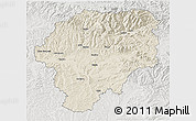 Shaded Relief 3D Map of Bistrita-Nasaud, lighten, semi-desaturated