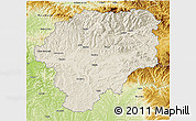 Shaded Relief 3D Map of Bistrita-Nasaud, physical outside