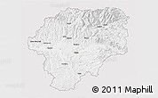 Silver Style 3D Map of Bistrita-Nasaud, single color outside