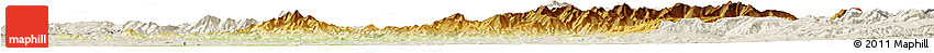 Physical Horizon Map of Bistrita-Nasaud, shaded relief outside