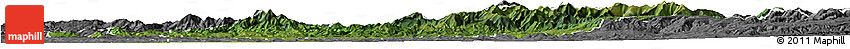 Satellite Horizon Map of Bistrita-Nasaud, desaturated