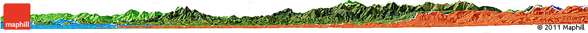 Satellite Horizon Map of Bistrita-Nasaud, political outside