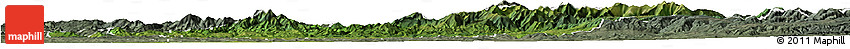 Satellite Horizon Map of Bistrita-Nasaud, semi-desaturated