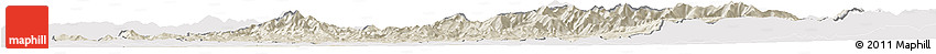 Shaded Relief Horizon Map of Bistrita-Nasaud, single color outside