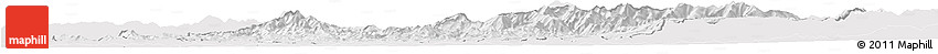 Silver Style Horizon Map of Bistrita-Nasaud, single color outside