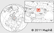 Blank Location Map of Bistrita-Nasaud, within the entire country