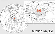 Blank Location Map of Bistrita-Nasaud, highlighted country, within the entire country