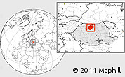 Blank Location Map of Bistrita-Nasaud, highlighted country