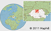Savanna Style Location Map of Bistrita-Nasaud, highlighted country