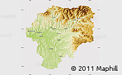 Physical Map of Bistrita-Nasaud, cropped outside