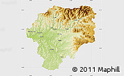 Physical Map of Bistrita-Nasaud, single color outside