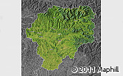 Satellite Map of Bistrita-Nasaud, desaturated