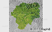 Satellite Map of Bistrita-Nasaud, lighten, desaturated