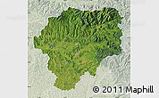 Satellite Map of Bistrita-Nasaud, lighten