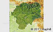 Satellite Map of Bistrita-Nasaud, physical outside