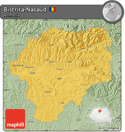Savanna Style Map of Bistrita-Nasaud