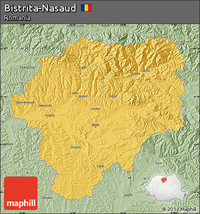 Savanna Style Map of Bistrita-Nasaud