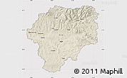 Shaded Relief Map of Bistrita-Nasaud, cropped outside