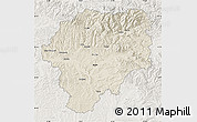 Shaded Relief Map of Bistrita-Nasaud, lighten