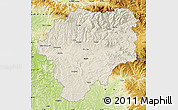 Shaded Relief Map of Bistrita-Nasaud, physical outside