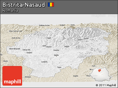 Classic Style Panoramic Map of Bistrita-Nasaud