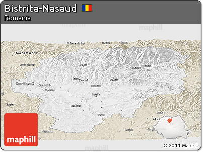 Classic Style Panoramic Map of Bistrita-Nasaud