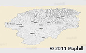 Classic Style Panoramic Map of Bistrita-Nasaud, single color outside