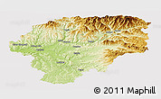 Physical Panoramic Map of Bistrita-Nasaud, cropped outside